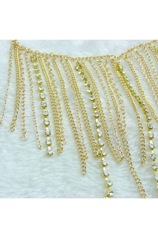 Homyl Zincir Ayak Bileği Halhal Plaj Takısı Yapay Elmas 5361701 Çok Renkli