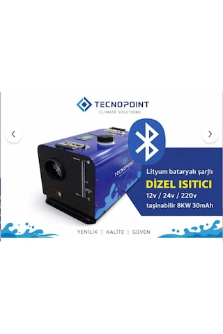 Tecnopoint Akülü 8kw Taşınabilir Dizel Seyyar Isıtıcı Webasto