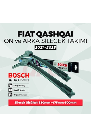Nissan Qashqai E-power Bosch Aerotwin Ön Ve Arka Silecek Takımı 2021-2025