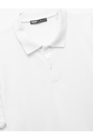 Koton Slim Fit Kısa Kollu Pike Kumaş Pamuklu Polo Yaka Tişört Beyaz 5sam10015mk Beyaz