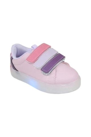 Cool Kız Kids Sneaker Esnek Rahat Kalıp Çocuk Spor Ayakkabı Tam Kalıp Ortopedik Günlük Ayakkabı Mami Pembe Pudra - Pembe
