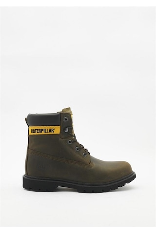 Caterpillar Golden Dark Olive Deri Erkek Bot