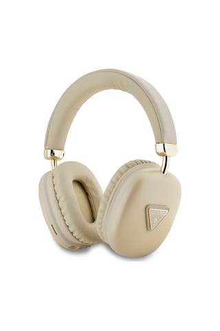 Guess Lisanslı Pu Metal Üçgen Logolu Bluetooth 5.3 Kulak Üstü Kulaklık Gold