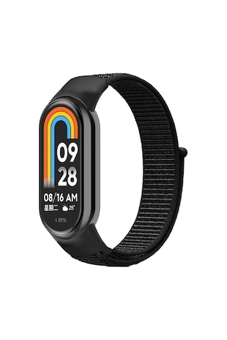 Xiaomi Mi Band 8 Zore Krd-03 Hasır Kordon-koyu Siyah