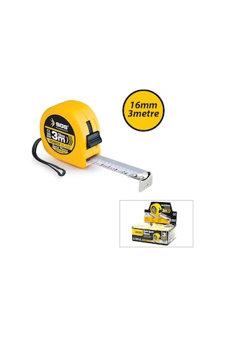 12 Adet 3mt X 16mt Stoplu Şerit Metre 5570 Standart