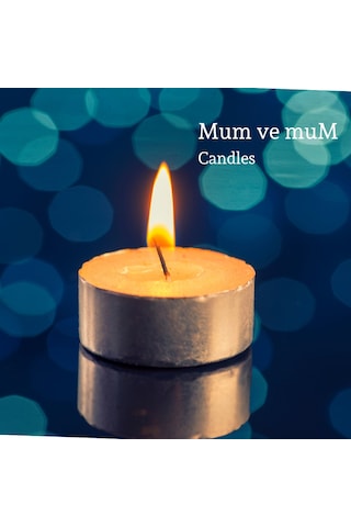 50 Li Tea Light Mum Beyaz