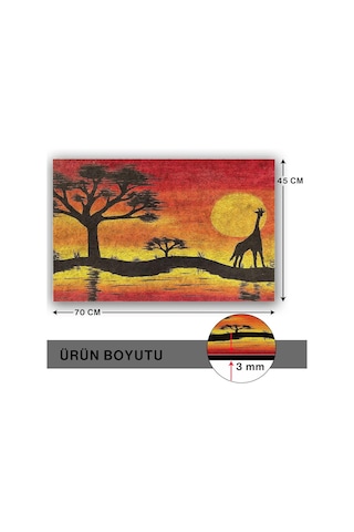 Tasarımlı Dekoratif Kapı Önü Paspas, Dış Mekan/ev İçi/banyo/mutfak/yatak Odası/giriş Paspasları Afrika, 45x Çok Renkli