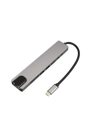 Raca Rc-29630 Type-c 8in1 Hdmı Çok Fonksiyonlu Usb 3.0 Dock Station Apple Uyumlu,  Macbook - Pc - Playstation - Xbox
