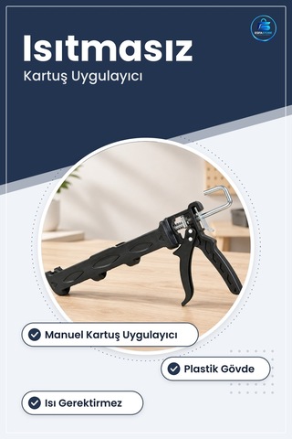 Soğuk Silikon Tabancası Plastik Gövdeli Manuel Kartuş Uygulayıcı
