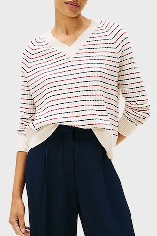 Tommy Hilfiger Bayan Kazak Ww0ww46417 0fh Beyaz-lacivert Beyaz-lacivert