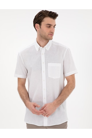 Pierre Cardin Erkek Beyaz Gömlek Kısa Kollu 50303418-vr013 Beyaz