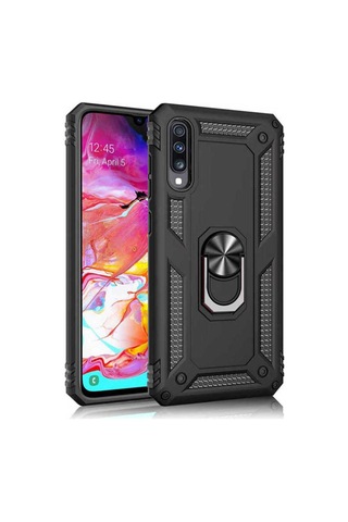 Samsung Uyumlu Galaxy A30s Kılıf Zore Vega Kapak Siyah