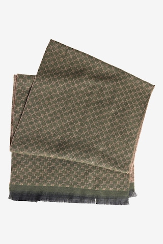 Erkek Yesıl Bej Desenli Standart Fit Atkı Yesıl Bej