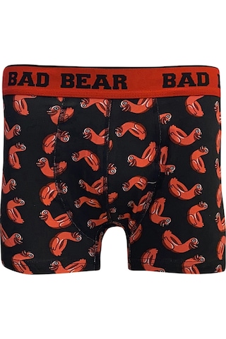 Bad Bear Duck Siyah Ördek Desenli Erkek Boxer - L