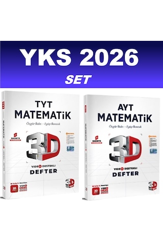 2026 Tyt - Ayt Matematik Video Destekli Defter Vdd Seti 3d Yayınları 2026 Tyt - Ayt Matematik Video Destekli Defter Vdd Seti 3d Yayınları