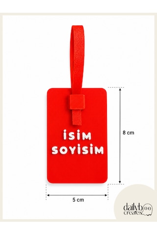 Dailyboo Creates Kişiye Özel İsimlik Bagaj Etiketi-paddle Board Sup Çanta & Valiz İsim Etiketi-kilitli Sistem Özel Tasarım Bagaj Tag Kırmızı