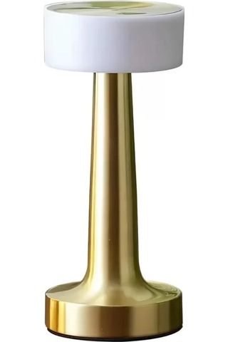 Gold Kare Led Masa Lambası Şarjlı Dimmer Kontrollü Dekoratif Işık Çok Renkli