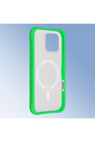 İphone 16 Pro Uyumlu Kılıf M-safe Şarj Özellikli Youngkit Macaroon Serisi Kapak Yeşil Yeşil