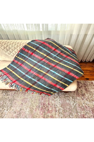 Çift Kişilik Pamuklu Battaniye 180x200 Cm 5045 Çok Renkli