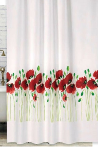 Tropik Banyo Duş Perdesi 7081 Model Çift Kanat 2X110X200Cm Çok Renkli