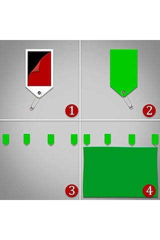 Chromakey-green Screen- Greenbox Yeşil Fon Perde 2x3 M Çok Renkli
