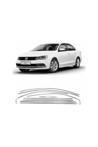 Vw Jetta Cam Çerçeve Çıtası Nikelajı Komple 2011-2020 Arası
