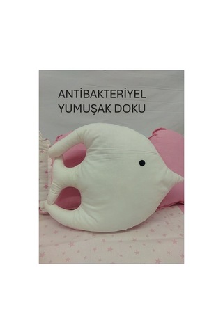 Montessori Uyku Seti 100 200, 8 Parça, %100 Koton, Çift Yönlü, Nevresim 155 215, Lastikli Çarşaf Pembe Krem