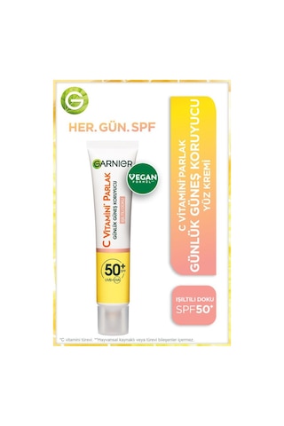 Garnier C Vitamini Parlak Işıltılı Doku Yüz Güneş Kremi SPF50+ 40 ML + Micellar Makyaj Temizleme Suyu 100 ML