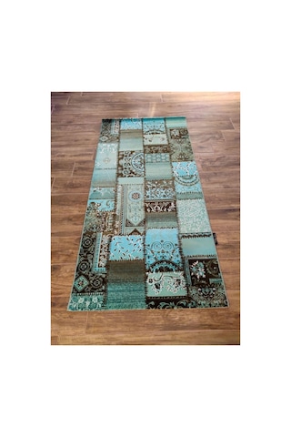 Akantus 3701d Antrasit-mavi Halı Çok Renkli