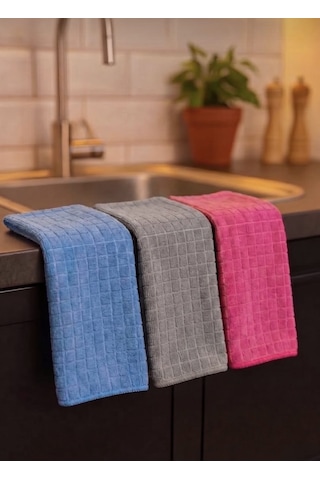 Missclean 3adet Gri Pembe Mavi Sihirli Ankastre Ocak Davlumbaz Temizlik Bezi 40 40cm Pembe - Turkuaz - Gri