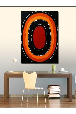 Kanvas Tablo Aborjin Renkli Soyut Sanat 100cmx140cm