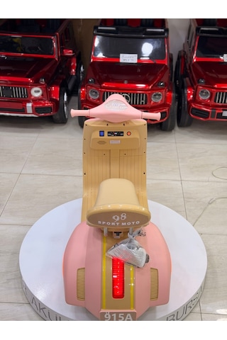 Vespa Akülü Motor 3-9 Yaş Pembe