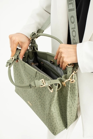 Just Polo Kadın Orijinal Baskılı Büyük Boy El & Omuz Çantası Avp2180pc Shoulder Bag Haki