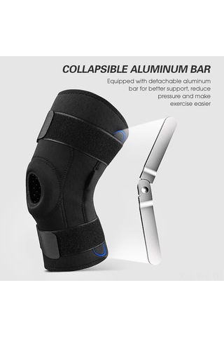 Wezone Dayanıklı Alüminyum Destekli Outdoor Spor Dizlik, Kaymayı Önleyici Ve Çarpma Koruyucu Siyah