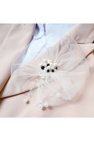 Lux Broş Taşlı Yaka Süsü,yaka Çiçeği,yaka Brosu,yaka Aksesuarı,kurdalesı 320 Beyaz