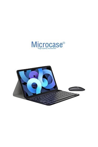 Apple Uyumlu iPad Air 4.Nesil 10.9 2020 Bt Klavye Mouse + Standlı Kılıf - Bkk6