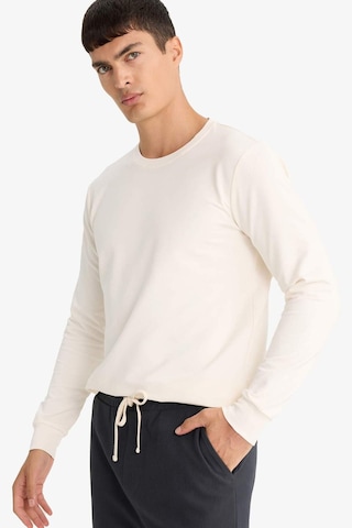 Defacto Slim Fit Dar Kesim Bisiklet Yaka Uzun Kollu Tişört F3646ax25auer140 Ekru
