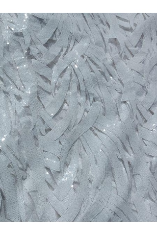 Pullu Nakışlı Beyaz Dantel Abiyelik Gelinlik Tül Kumaş 1,30X30M