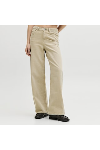 Jack & Jones Kadin Wide Leg Yüksek Bel Jean - Tokyo - 12279548 Desert Dust