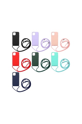 Apple Uyumlu iPhone 12 Mini Csk Zore Ropi Kılıf-kırmızı