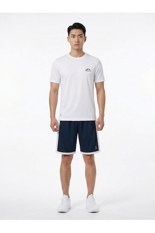 Orendahill Erkek Spor Şort Hızlı Kuruyan Esnek Regular Fit Gym Cepli Yan Çizgi Detaylı Activewear Lacivert