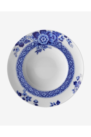 Mavi Porselen Çukur Tabak 25 Cm
