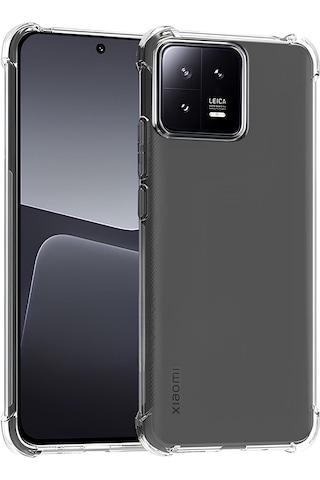Xiaomi Mi 13 - 13 Pro Antişok Arkası Sert Sararmaz Kenarları Yumuşak Şeffaf Silikon Kılıf