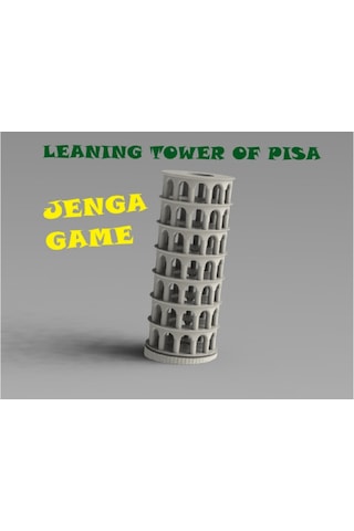 Pisa Jenga Oyunu Eğimli Kulesi