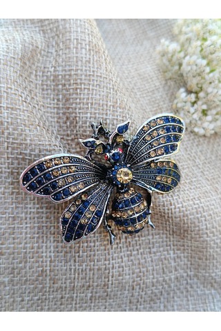 Villovatik Zarif Retro Kelebek Broş 222820620 Mavi