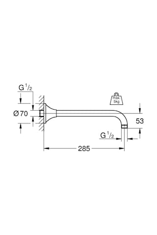Grohe Rainshower Grandera Duş Başlığı Dirseği 285 Mm 27986da0 Krom