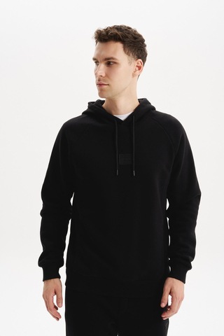 AR-MA Arma Erkek Regular Fit Kapüşonlu Fermuarlı Kanguru Cepli Sweatshirt Pamuk Polyester Karışım K30254628602 Siyah