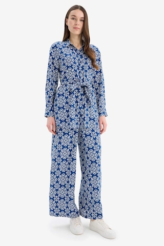 Defacto Relax Fit Desenli Viskon Uzun Kollu Tunik D9753ax25smnv30 Lacivert