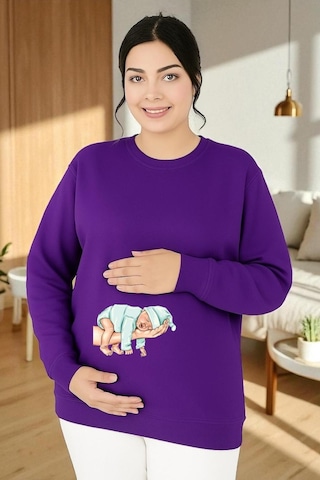Benroma Baskılı Hamile Sweatshırt