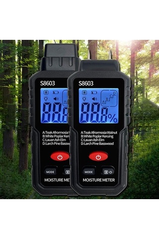 Trendooze Homyl Ahşap Nem Ölçer Higrometre 2 Pimli 4 Modlu Cihazı